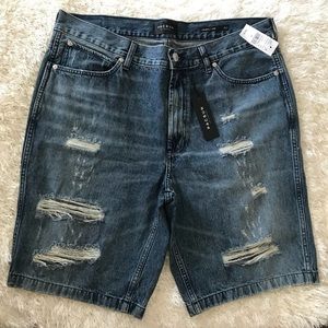 Nwt Pacsun Men’s Straight  Ripped Jean Shorts-36